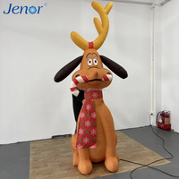 Chien gonflable de Noël mignon et amusant pour la décoration de scène lors de fêtes du Nouvel An et la publicité promotionnelle