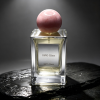 Flacon de parfum haut de gamme en cristal transparent de 100 ml avec pulvérisateur et marquage à chaud pour marques de luxe