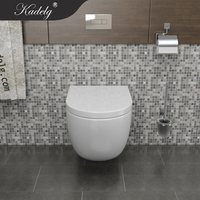 Offre Spéciale – WC Suspendu Moderne pour Salle de Bain, Cuvette de Toilette en Céramique Blanche, Sanitaire Sans Revers, Monobloc