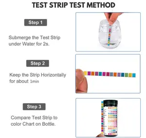 Tiras de teste de dureza de água, instrumentos de teste de água multiparâmetro