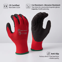 Gants de travail en polyester enduits de latex, résistants à l'usure, avec emballage personnalisé, pour entrepôt, mécaniciens, ferme - Fournisseur d'usine