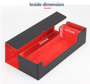 Torson 550 + Biểu Tượng Tùy Chỉnh Công Suất Lớn Thân Thiện Với Môi Bền Góc Vuông Sàn Hộp PU Da Nhung Lưu Trữ Cho Chơi Thẻ - Product Image 4