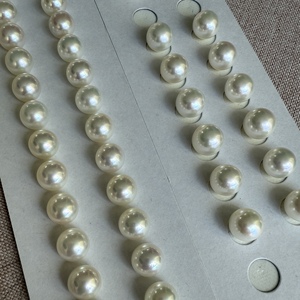Venta al por mayor de perlas sueltas de alta calidad AAAAA 7-9mm blanco fuerte brillo forma redonda agua de mar Akoya perla MOQ bajo joyería de perlas finas - Product Image 4
