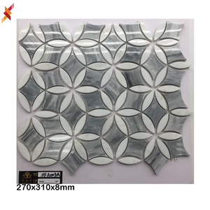 รูปแบบใหม่หินธรรมชาติสีที่แตกต่างกันสีดำและสีขาวหินอ่อนพื้นห้องครัวกระเบื้องโมเสคสำหรับผนัง - Product Image 2