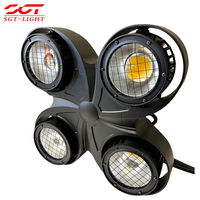 Projecteur LED IP65 étanche à 4 yeux pour public, 4x100W, blanc chaud et blanc froid, DMX512, angle de faisceau 30°, éclairage de scène en aluminium