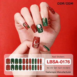 Kits de Uñas Postizas con Purpurina de Escamas de Sirena Oceánica, Diseño de Fantasía de Lujo en 3D Azul Verde - Product Image 6