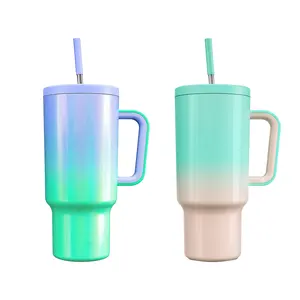 Tùy Chỉnh 40 Oz Du Lịch Cốc Cà Phê Đen Phiêu Lưu Tái Sử Dụng Chân Không Chì Miễn Phí Quencher 40 Oz Cốc Với Xử Lý Và Rơm