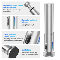 Diffuseur d'arômes sans eau en aluminium, rechargeable, machine à parfum, contrôle par application, écran tactile, éclairage multicolore pour hôtel et maison