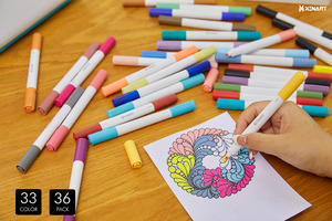 <span class=keywords><strong>Stylos</strong></span> Xinart pour <span class=keywords><strong>Cricut</strong></span> Joy écriture dessin 33 <span class=keywords><strong>stylos</strong></span> marqueurs colorés à double pointe 0.4 + 1.0 pointes, 36 paquets - Product Image 4