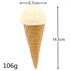 Modèle de crème glacée froide en PVC, cône croustillant, accessoire de décoration pour dessert glacé, haute simulation - Product Image 5
