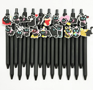 Stylo à bille Black Cat, un incontournable <span class=keywords><strong>pour</strong></span> les amoureux des chats. Idée cadeau créative, indispensable au bureau, papeterie amusante - Product Image 1