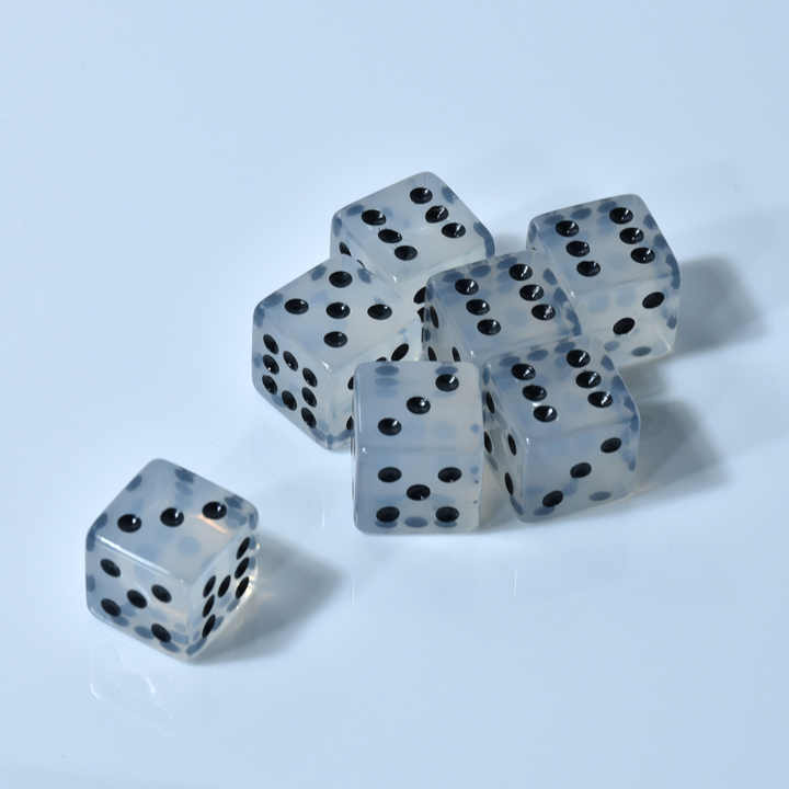 10-Pack Green Foam Dice - 16mm Square Corner D6 Dice For Board Games & RPG