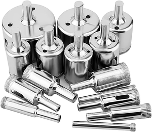 Kim Cương Lớp Phủ Lõi Khoan Bit Thiết Lập 15Pcs Carbon Thép 6-50Mm Tốc Độ Nhanh Khoan Cho Thủy Tinh Gốm Sứ Sứ - Product Image 2