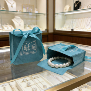 Pochettes d'emballage en velours réutilisables personnalisées pour bijoux, lunettes et bracelets, avec fermeture à cordon, sacs cadeaux pour petites entreprises - Product Image 1
