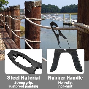 Poignée d'ancrage robuste pour kayak, pince à brosse pour kayak avec corde tressée de 5 m pour ancrer des canoës flottants, des bateaux de pêche et des équipements de camping - Product Image 3