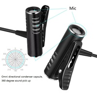 Microphone Lavalier Professionnel à Condensateur R933S, Filaire, Métallique, 3,5 mm, Anti-bruit, Omnidirectionnel, Léger