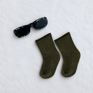 Chaussettes pour enfants BOHOPANNA, couleur olive foncé, taille 7 8Y, coton de qualité supérieure, respirantes, confortables, extensibles, toucher doux, choix quotidien - Product Image 4
