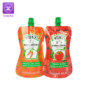 Otsale-Bolsa <span class=keywords><strong>de</strong></span> salsa <span class=keywords><strong>de</strong></span> ajo y Chile <span class=keywords><strong>de</strong></span> fondo plano personalizada, bolsas herméticas suaves para beber zumo <span class=keywords><strong>de</strong></span> uva, 500ml - Product Image 3