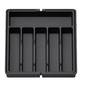 Silver Case Plastic <b>Drawer</b> Organizer Adjustable <b>Storage</b> Tray <b>For</b> Tableware Rectangular Single Tier Standing Type Injection - Product Image 1