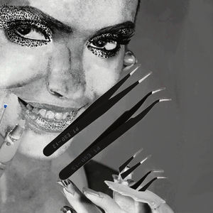 Pinzas de Manicura Antiestáticas con Punta Puntiaguda, Duraderas, de Acero Inoxidable, Herramientas para Uñas que Incluyen Brocas, Clips y Codos, Calidad Premium - Product Image 3