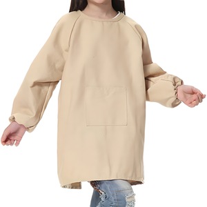 Children's Drawing Smock Long Sleeve Breathable Apron Solid Color For 3-6 Years Art Studio Use - Product Image 3