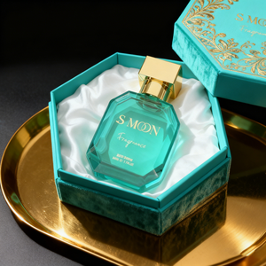 Flacon de <span class=keywords><strong>parfum</strong></span> élégant en verre transparent octogonal de 30 ml, 50 ml, 100 ml avec bouchon doré et fond épais avec coffret cadeau - Product Image 4