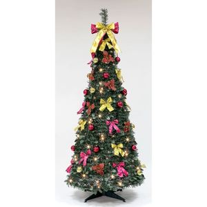 Árboles de Navidad Plegables Predecorados de 3 a 10 Pies, Fáciles de Montar, con Luces y Soporte, Árbol de Navidad Artificial como Regalo - Product Image 3