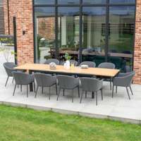 Ensemble de salle à manger de luxe pour hôtel, mobilier d'extérieur, ensemble de salle à manger de patio, chaise de jardin confortable avec table extensible