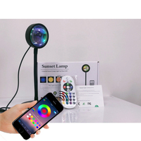 Howlighting Smart Sunset Light Projection RGB 16 couleurs LED APP et télécommande Rotation à 360 degrés Party Sunset Lamp