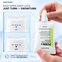 Sérum de croissance capillaire coréen avec brosse intégrée pour la densité des cheveux, favorise la pousse et réduit la chute des cheveux, pour un cuir chevelu sain
