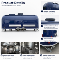 Dernière remorque de restauration rapide mobile en acier inoxydable Home Office Winery Retail Snack Food Vending Truck Winery Retail Hot Dog Truck