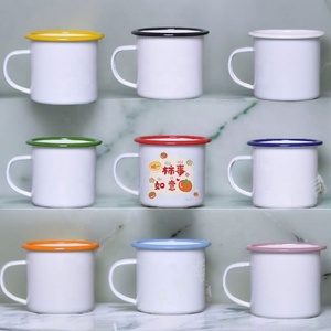 Good Quality Logo Custom 12oz <b>Enamel</b> Sublimation <b>Mug</b> Outdoor Camping Christmas Coffee <b>Mug</b> for Travel Camping - Product Image 5