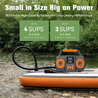 Pompe électrique portable pour SUP, batterie 8000 mAh, compresseur d'air haute vitesse 400 L/min, gonfleur 20 PSI pour planche à pagaie, kayak, tente de camping