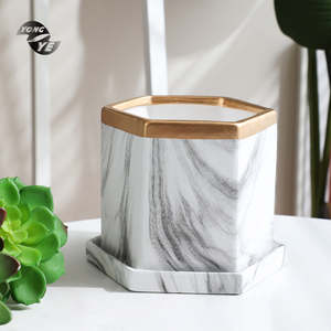 <span class=keywords><strong>Pot</strong></span> de plantes en céramique avec support métallique, <span class=keywords><strong>Pot</strong></span> pour plantes de fleurs, avec cadre en fer doré, pour décoration d'<span class=keywords><strong>intérieur</strong></span> - Product Image 6