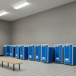 Portes de sécurité modulaires en acier de haute qualité, unités de toilettes portables, design moderne, préfabriquées, pour usage extérieur, écologiques, durables, faciles à installer - Product Image 2