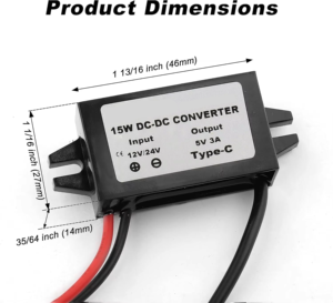 <span class=keywords><strong>Convertisseur</strong></span> DC-DC étanche <span class=keywords><strong>12V</strong></span>/24V vers <span class=keywords><strong>5V</strong></span> à sortie unique, compatible Raspberry Pi 4, adaptateur USB pour voiture, onduleur USB - Product Image 6