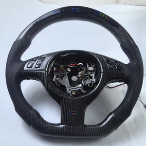Volante de Fibra de Carbono Alcantara Personalizado Compatible con <span class=keywords><strong>BMW</strong></span> Serie 3 <span class=keywords><strong>E46</strong></span> 318 320 325 <span class=keywords><strong>330</strong></span> - Product Image 1