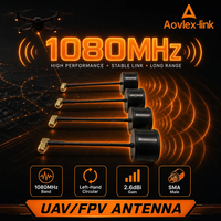 Antenne 1080 MHz pour transmission d'images et de données, routeur double bande, télécommande, antenne champignon gauche