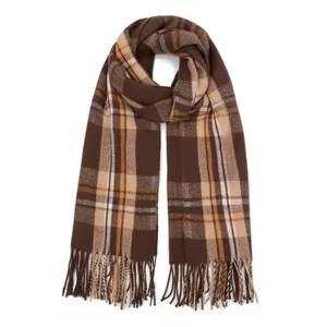 Wholesale High Quality Neckerchief Winter Warm Long Fashion Plaid Scarf For Men