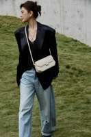 Sac à bandoulière chic parisien en cuir huilé, pour le bureau, sac sous le bras pour femme, sans marque, Londres Europe