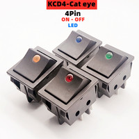 KCD4 Tuimelschakelaar 20A/250V 4-Pin On-Off Dpst T125 KCD4 Cat-Eye Rocker schakelaar