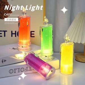 Luxury Led Iridescent Candles <b>Battery</b> <b>Operated</b> Flameless Candle Gift Home Wedding Decor Electric Pillar Unique Starry Sky Candle - Product Image 2