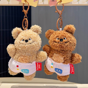Porte-clés en peluche Ours Croqueur pour bébé, impression numérique, mignon, petit, écologique, ornements d'ours 3D, cadeau, vente en gros JRA - Product Image 4
