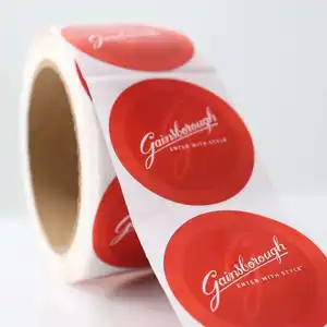 Private Custom Round Vinyl Roll Bottle Label Adhesive Waterproof Printing Logo Sticker Paper Rolls