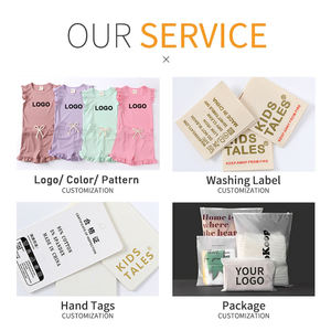 カスタムソリッドキッズガールズ服 1-6歳 子供女の子夏服セット 通気性のあるフリル付きトップス＆ショートパンツ 2ピースアウトフィット - Product Image 2