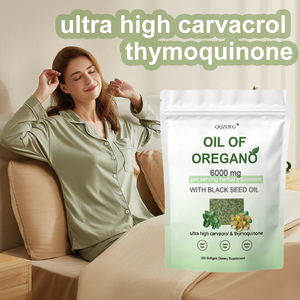 Aceite de orégano de gran venta OEM con aceite de semilla negra y suplemento de hierbas de carvacrol 300 recuentos mejora el sistema inmunológico - Product Image 3