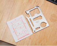 Multitool Outdoor Multifunction Credit Card Size Tool for Travel Bushcraft Camping Survival