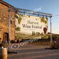 Écran LED mural P3.91 intérieur/extérieur étanche IP65 7680Hz pour location, idéal pour le Festival du Vin de la Récolte