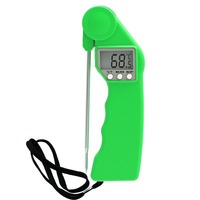 Termometer daging Digital genggam dapur, pengukur suhu makanan plastik dapat dilipat alat memasak penting rumah tangga