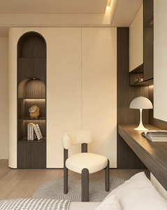 ตู้เสื้อผ้าไม้ทันสมัยตู้เสื้อผ้าดีไซน์ทรงโค้งสีขาวสำหรับเดินใน<span class=keywords><strong>ห้อง</strong></span>นอนเฟอร์นิเจอร์ตามสั่ง - Product Image 3